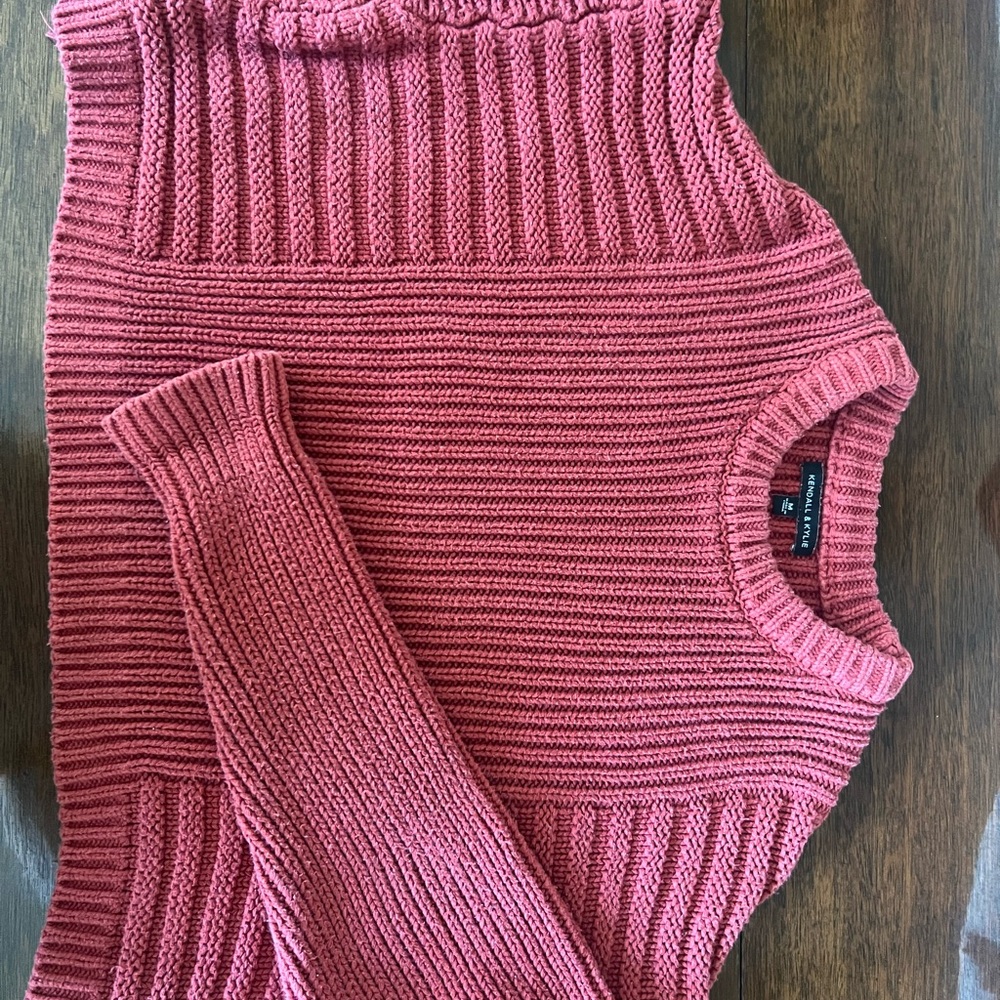 Kendall and Kylie Women's Pink Knit Sweater